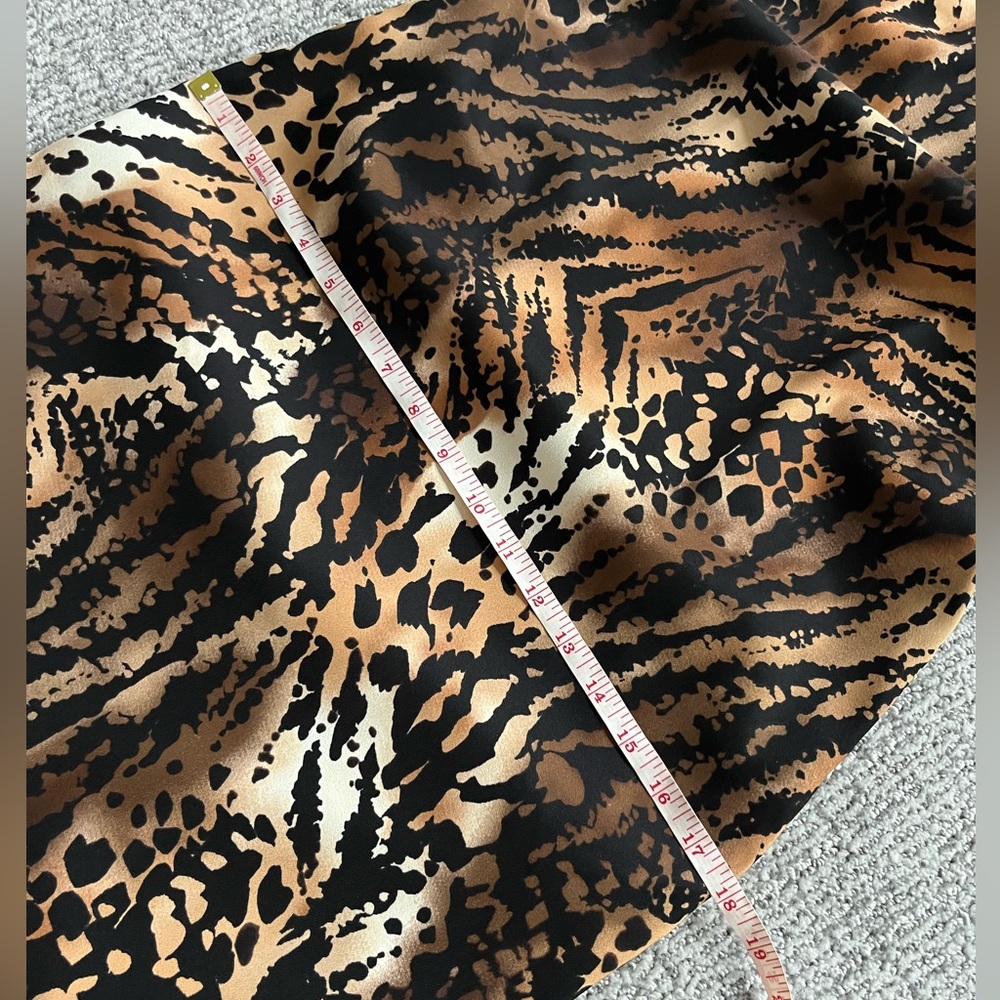 Ab Studio Animal Print U-neck Midi Dress Size 2 - Picture 15 of 16